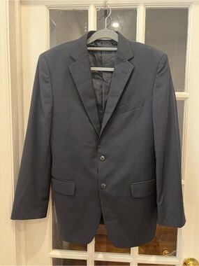 Joseph Abboud Men’s 38R Navy Wool Blazer Super 120’s Made in USA
